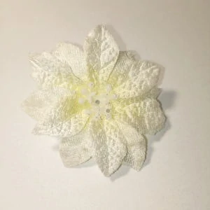 Vánoční hvězda krémová semišová pr.7cm
