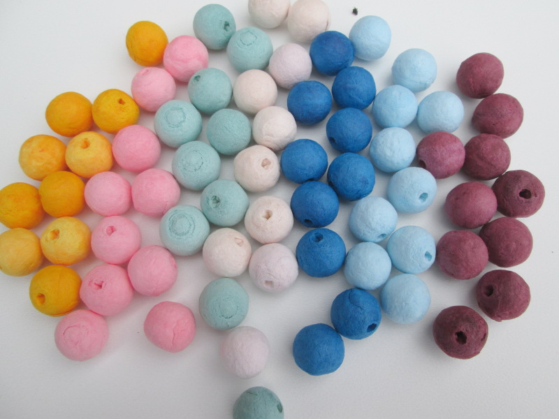 Vatová kulička 15mm modrošedá 10ks