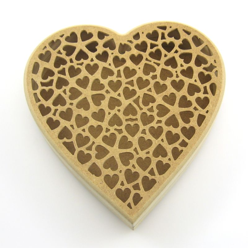 Krabička MDF srdce 23cm