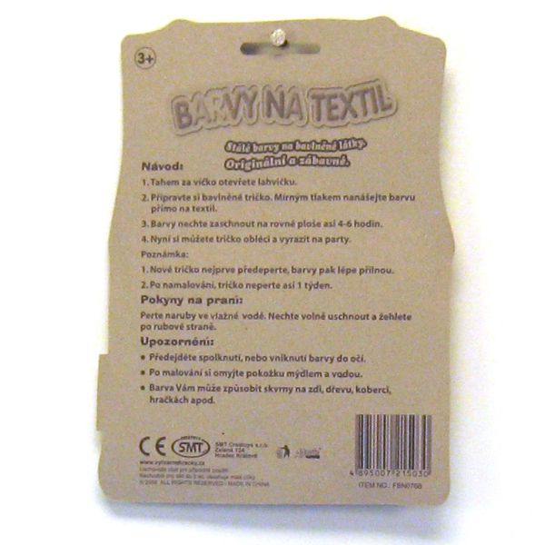 Barvy na textil UV neon 13 ml - červená