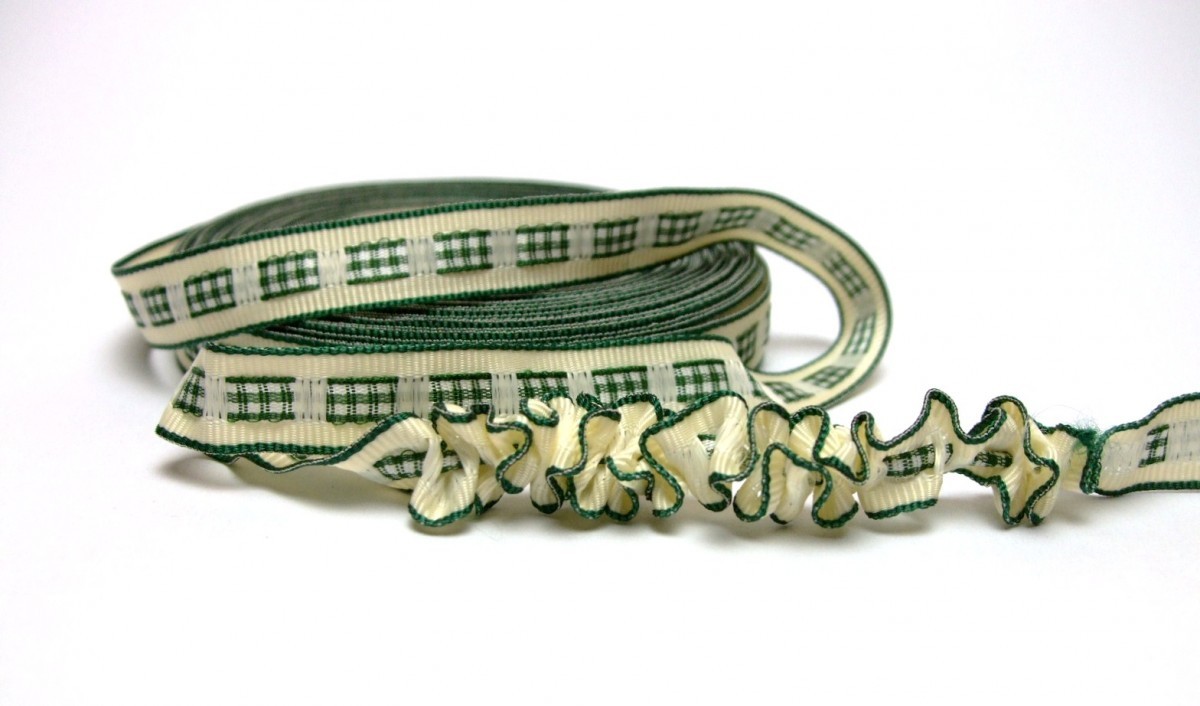 Stuha plátnová s drátkem 15mm barevna B 1m