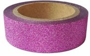 Lepící paska WASHI 15mmx5m glitr růžová