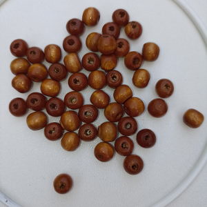 Korálky kulička 8 mm – hnědé světlé 50 ks