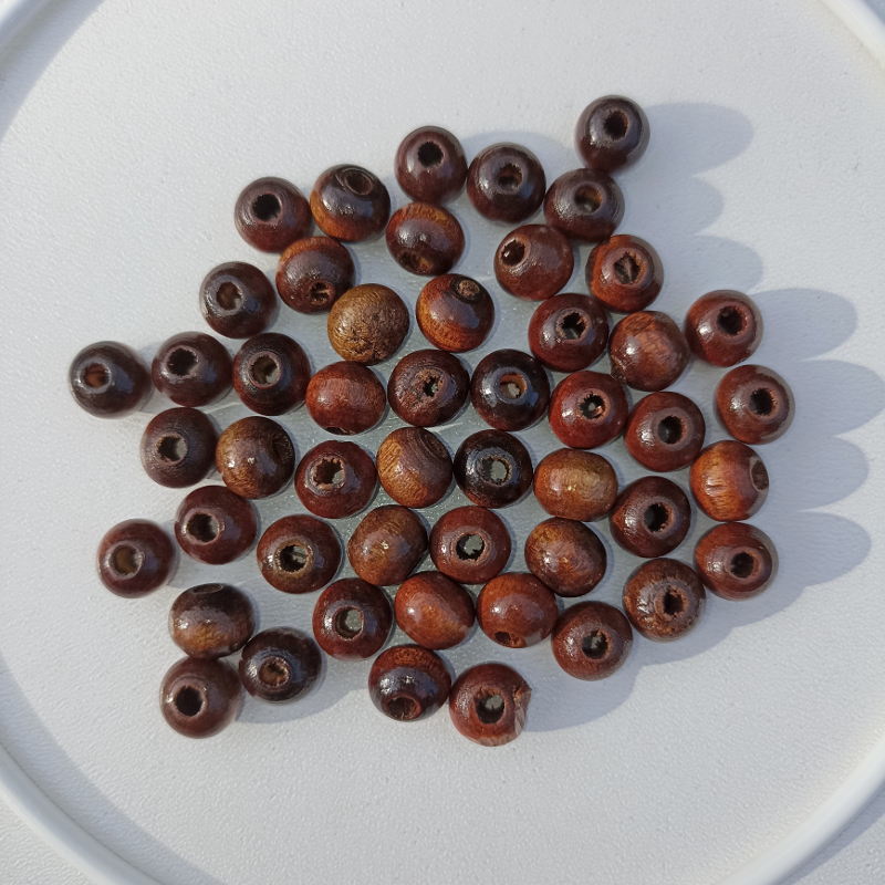 Korálky kulička 8 mm – hnědé tmavé 50 ks