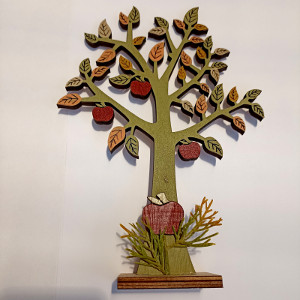 Stromeček dřevěný-podzim, 21cm