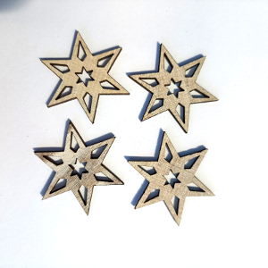 Hvězda 3,5cm, 4ks přírodní