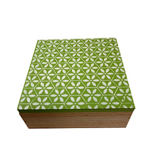 Krabička MDF s přihrádkama 15x15x6 cm