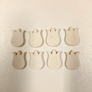 Tulipán bílý 1,5x2cm-8ks