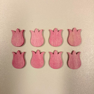 Tulipán růžový 1,5x2cm-8ks