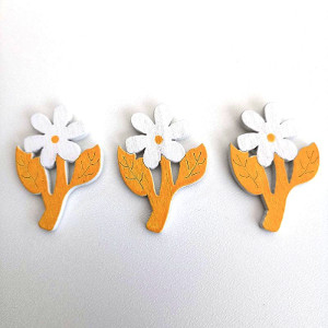 Kytky s lepítkem-oranžové 3ks