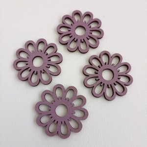 Kytka větší 3,5cm- 4ks fialová