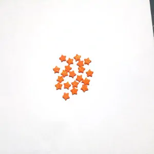 Hvězdičky mini z třpytivé z pěnovky, oranžové 8mm- 20ks