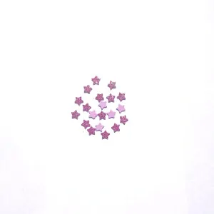 Hvězdičky mini z třpytivé z pěnovky, růžové 8mm- 20ks