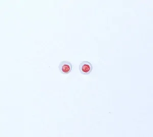 Oči mini plastové červené 5mm - 10ks(5 párů)