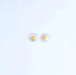Oči mini plastové žluté 7mm - 12ks(6 párů)