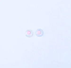 Oči mini plastové růžové 7mm - 12ks(6 párů)