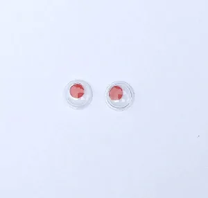 Oči mini plastové červené 7mm - 12ks(6 párů)