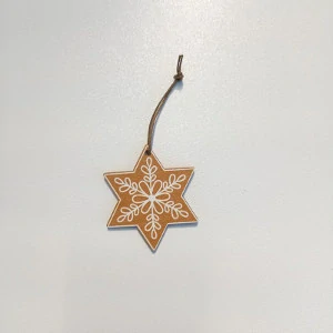 Hvězda malovaná dřevěná pr.5,5cm