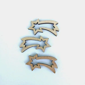Kometa dřevěná přírodní 5x2,5cm 3ks