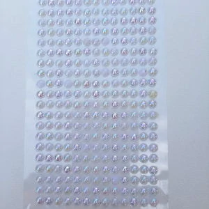 Samolepicí perly -bílé perleťové, pr. 6mm 260ks