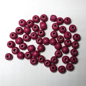 Korálky kulička 10 mm – malinová 50 ks