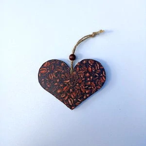 Srdíčko překližka- káva na zavěšení 9x7cm