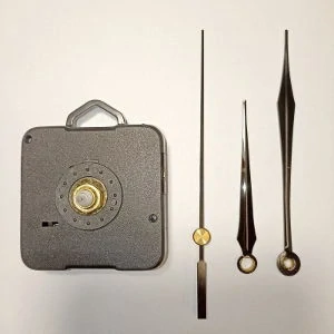 Hodinový strojek krátká osa + ručičky rovné 9,5cm