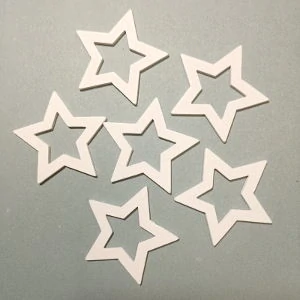 Hvězdičky bílé 4,5 cm- 6 ks