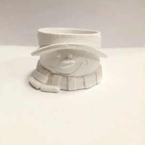 Svícen sněhulák pr.5,5cm, výška 3,5cm