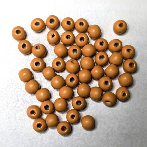 Korálky kulička 10 mm – oranžovožlutá 50 ks