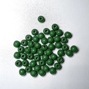 Korálky kulička 10 mm – zelená tm 50 ks