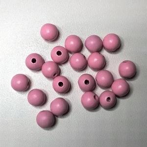 Korálky kulička 14 mm růžová 20 ks