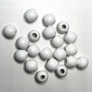 Korálky kulička 14 mm bílá 20 ks