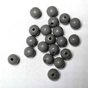 Korálky kulička 14 mm šedá 20 ks