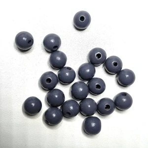 Korálky kulička 14 mm šedá tm 20 ks