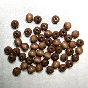 Korálky kulička 10 mm – hnědý dub 50 ks