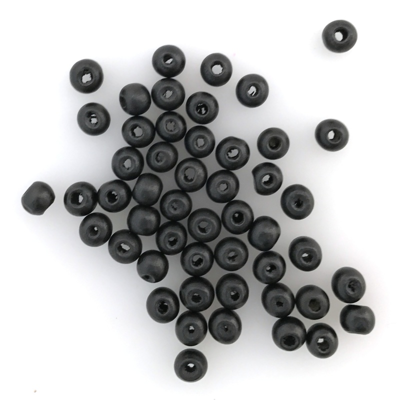 Korálky kulička 8mm – černé 50 ks