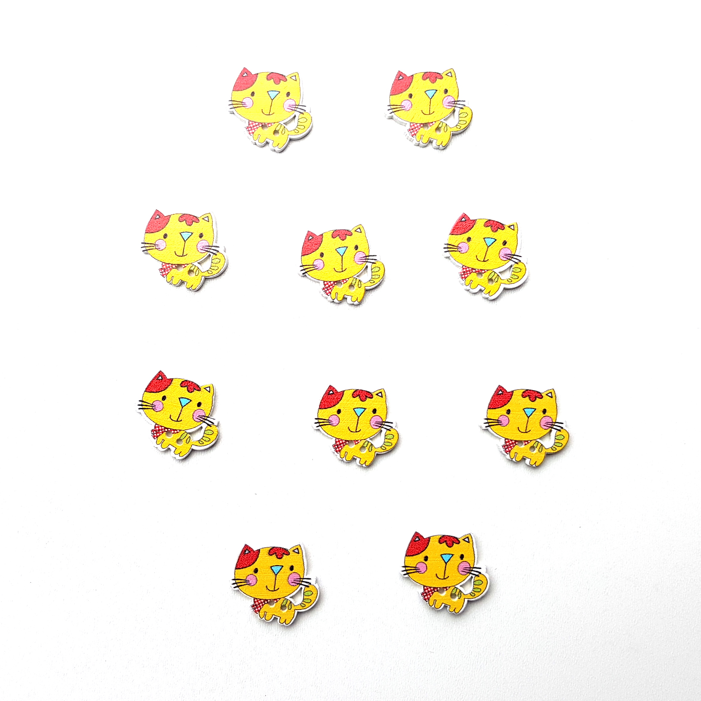 Kočička žlutočervená 25x20 mm 10ks