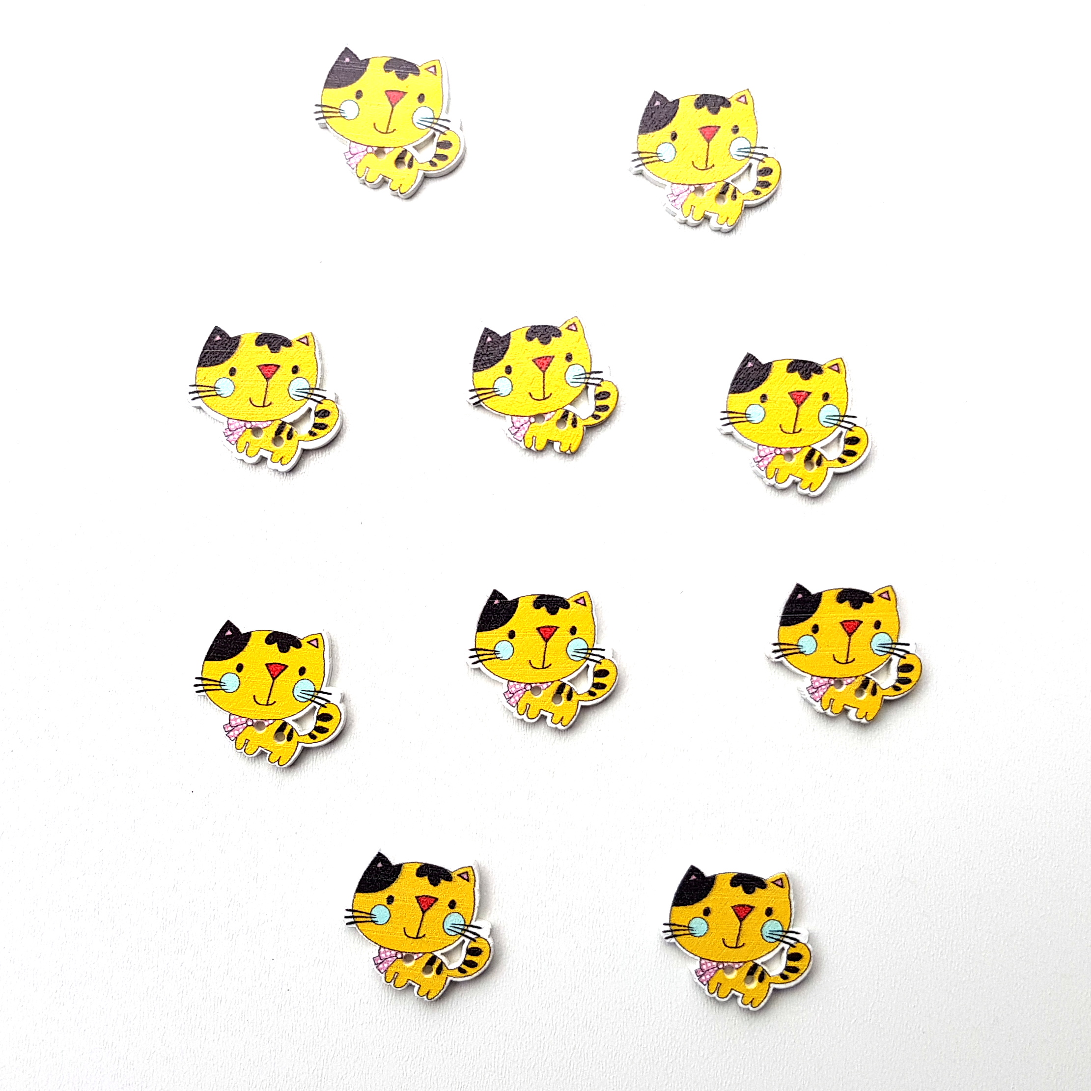 Kočička žlutočerná 25x20 mm 10ks