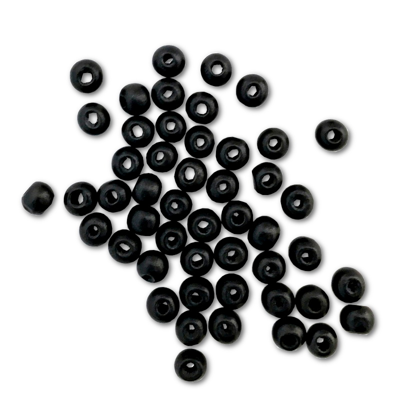 Korálky kulička 10 mm – černé 50 ks