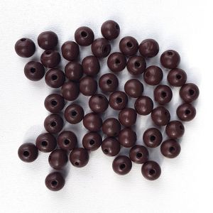 Korálky kulička 10 mm – hnědá tm. 50 ks