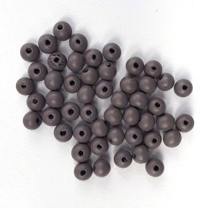 Korálky kulička 10 mm – šedohnědá 50 ks