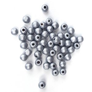 Korálky kulička 10 mm – stříbrná 50 ks