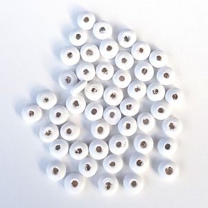 Korálky disk pr.10 x 4mm bílé 50 ks