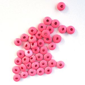 Korálky disk pr.10 x 4mm růžové 50 ks