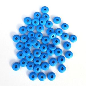 Korálky disk pr.10 x 4mm modrá 50 ks