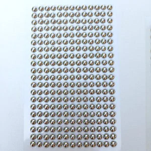 Samolepicí perly - stříbrné, pr. 6mm 260ks