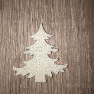 Stromek třpytivý bílý 5x3cm-1ks