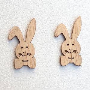 Zajíček dřevo 5x2,5cm 2ks
