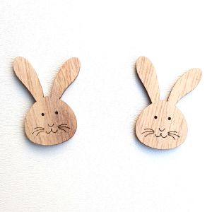 Zajíček dřevo 4,5x3,5cm 2ks